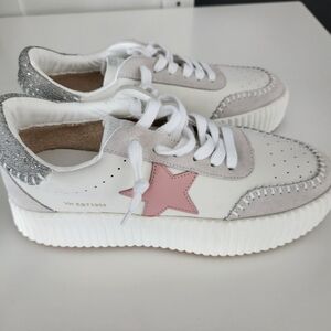 Vintage Havana Platform Sneakers Size 10 Blaze Pink Stone Glitter Like New